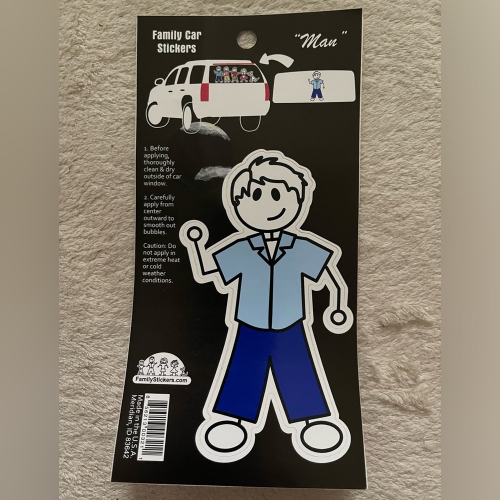 Family car sticker (Man) New .